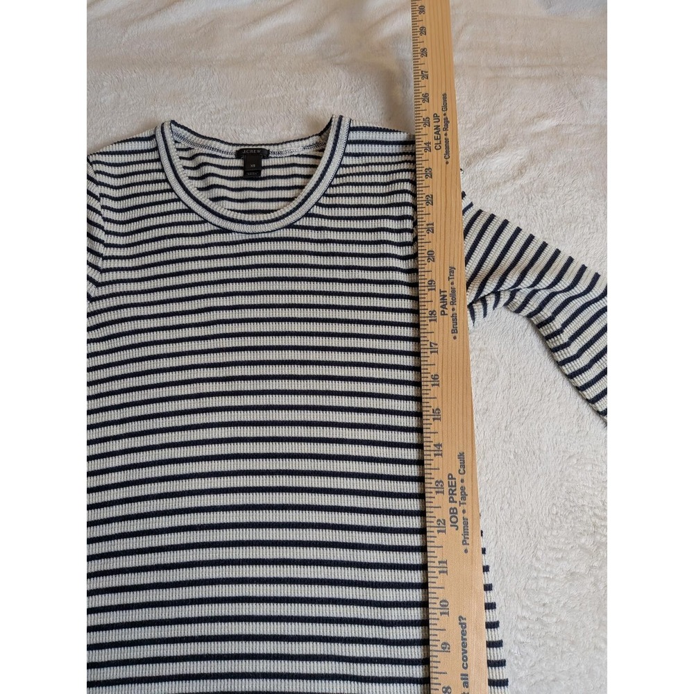 J.Crew Striped Long Sleeve Tee Womens XS Navy White Excellent Ribbed Nautical - Picture 6 of 6